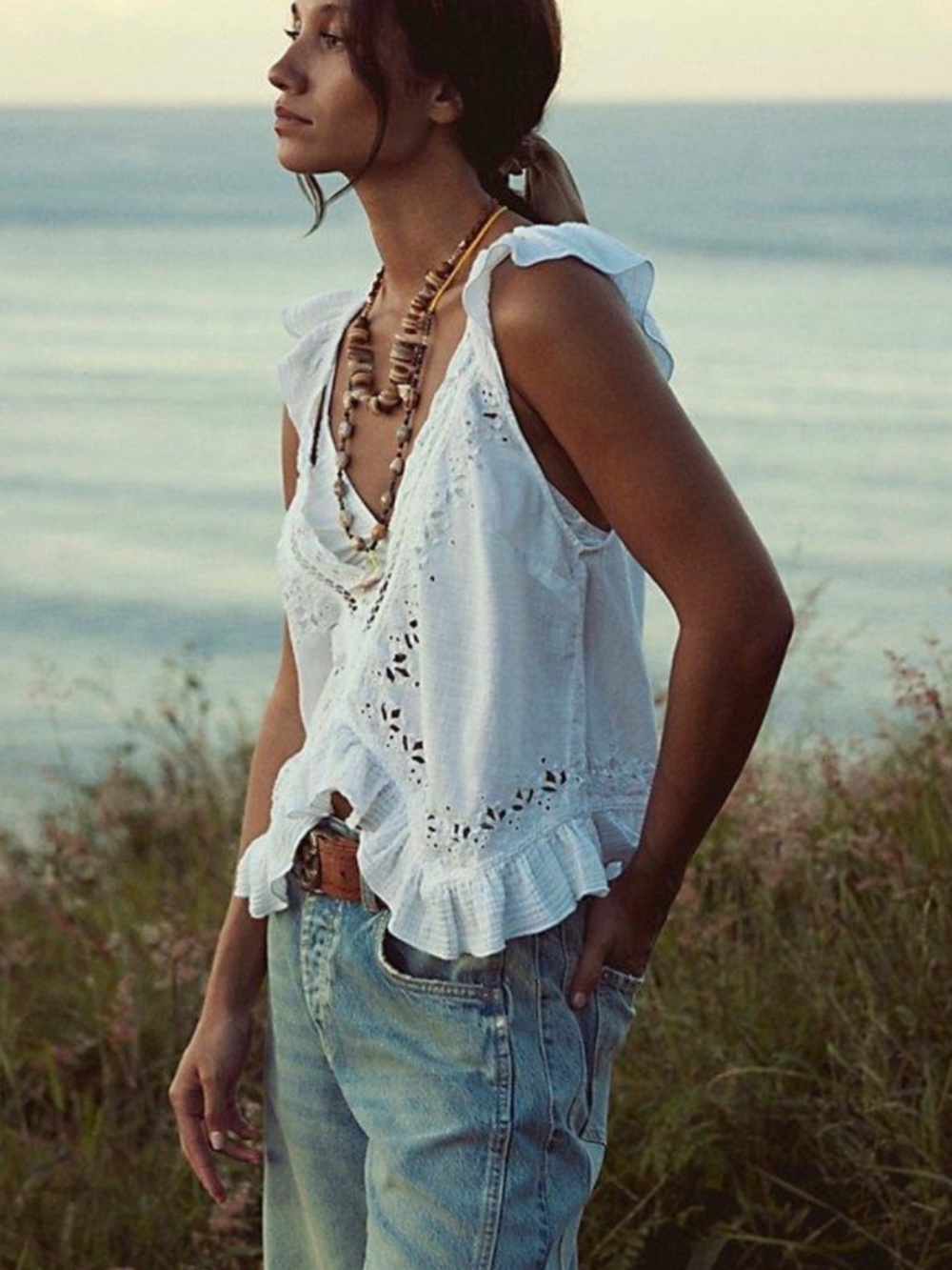 Free People Cassidy Cutwork top med